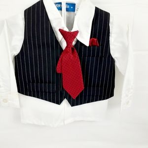 Happy Fella 3pc Dress Up Outfit Suit Top Sz 12 M